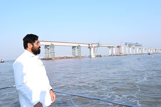 Maharashtra CM Eknath Shinde at MTHL (@mieknathshinde/Twitter)