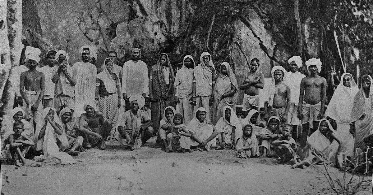 Newly arrived Indian indentured workers in Trinidad.
(Source: Wikimedia Commons)