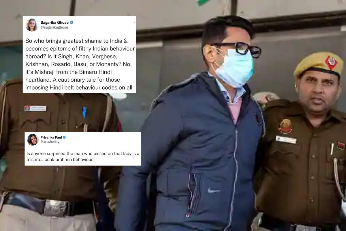 Journalists And Influencers Pass Casteist, Regional And Religious Hate Remarks Against Drunk Flyer Who Peed On Fellow Air India Passenger
