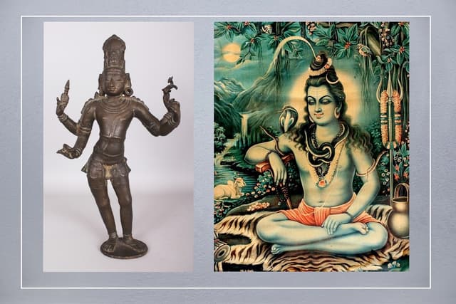 Shiva in tenth century Chozha bronze and in mid 20th century calendar art: Were His features imports innovated by Central Asian elites?