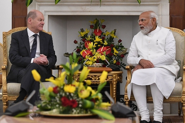 PM Modi With German Chancellor Scholz (Pic Via Twitter)