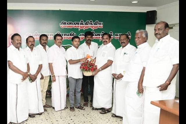 Tamil Nadu: Jolt To OPS Camp As Its Erode East Bypoll Candidate Senthil Murugan Joins EPS Faction Of AIADMK In Chennai