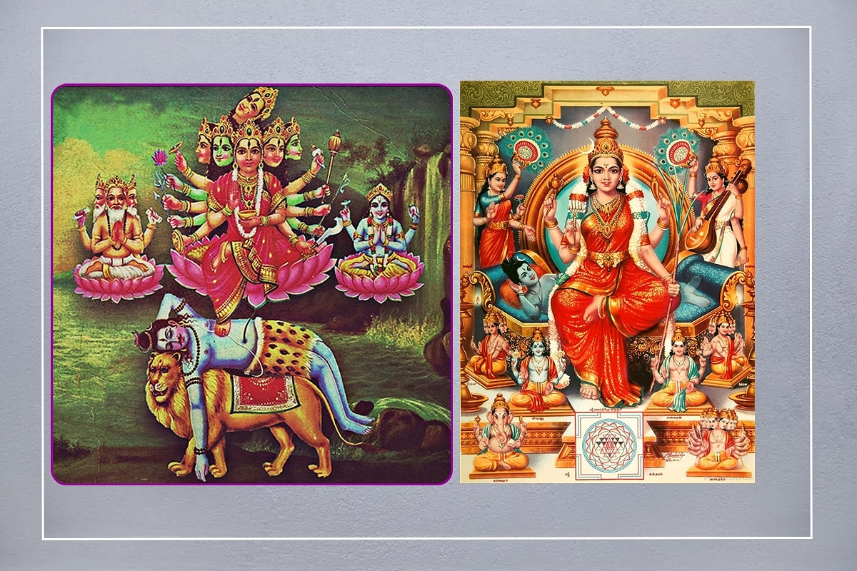 Kamakhya is also identified with Sarada and popular iconography of Kamakhya has influenced South Indian depictions of Sri Lalita Tripura Sundari.