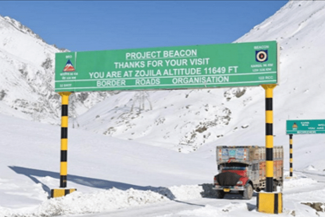 Strategic Zojila Pass Opens To Traffic After Snow Clearance By BRO
