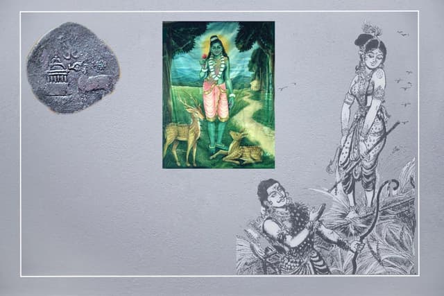 South Indian Valli the consort of Skanda-Murugan was born from a deer.