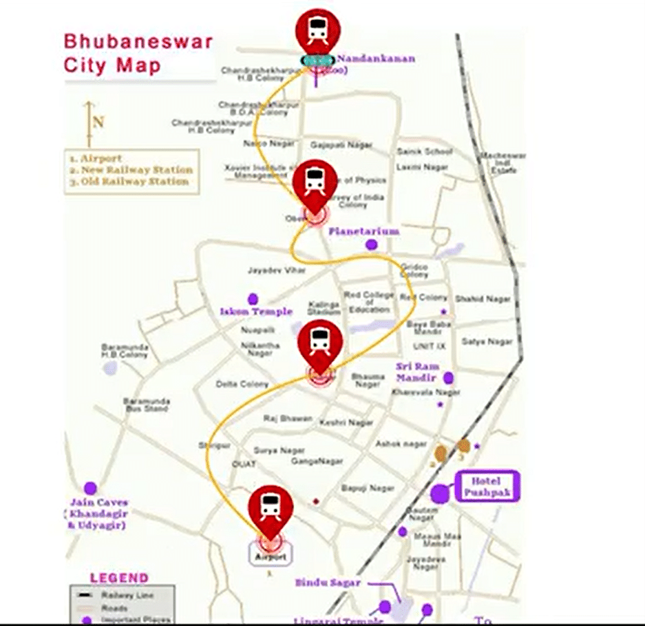 Indicative Map of Bhubaneswar Metro