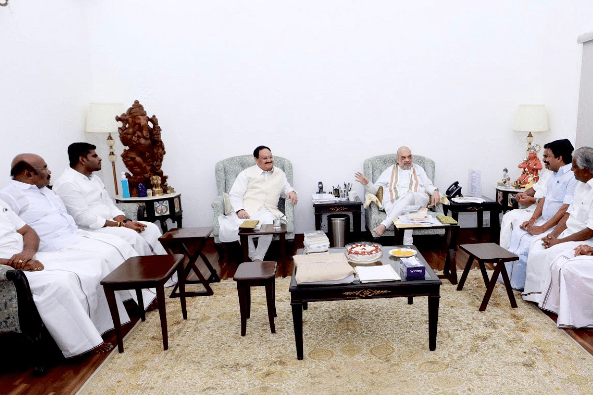 Tamil Nadu: AIADMK General Secretary Edappadi Palaniswami Meets Amit Shah And JP Nadda In Delhi In Presence Of Annamalai