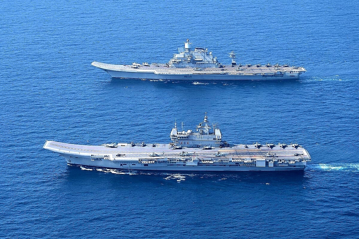 Navy Releases Jaw-Dropping Footage Of INS Vikramaditya And INS Vikrant, India's Aircraft Carriers, Operating Together At Sea
