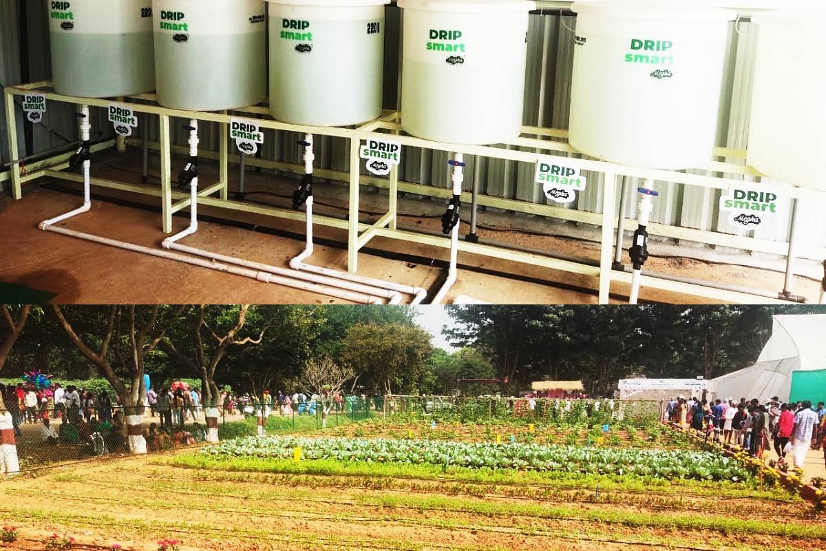 DripSmart system displayed at a Krishi Mela, monitors soil sensors to send the right dose of water and nutrients to crops. (Photos: Anand Parthasarathy)