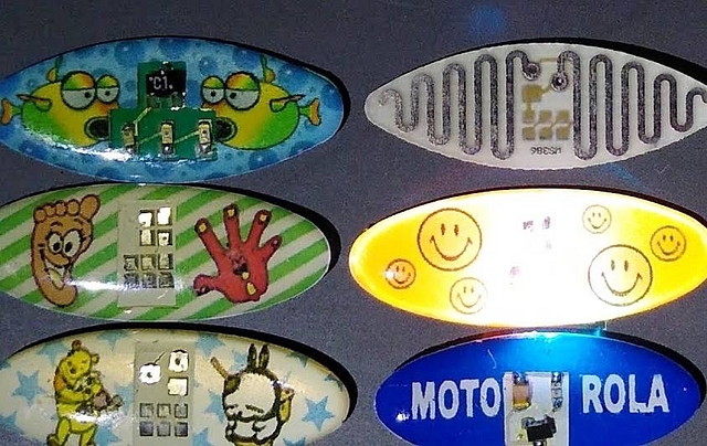 Flashing phone stickers of yesteryears