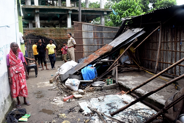 The shanty of Mohammad Abbas, accused in the rape and murder of the Hindu minor girl, which was ransacked last week by angry residents of Siliguri