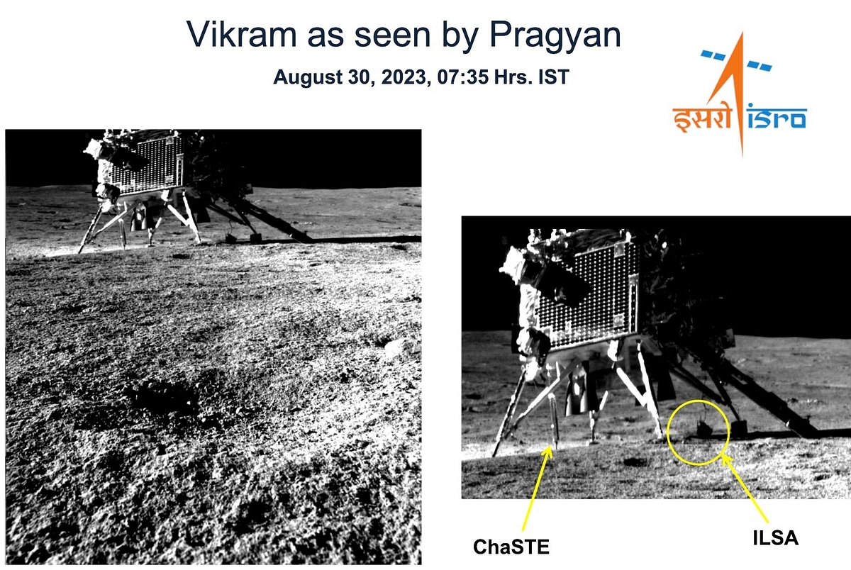 Vikram lander as seen by Pragyan rover