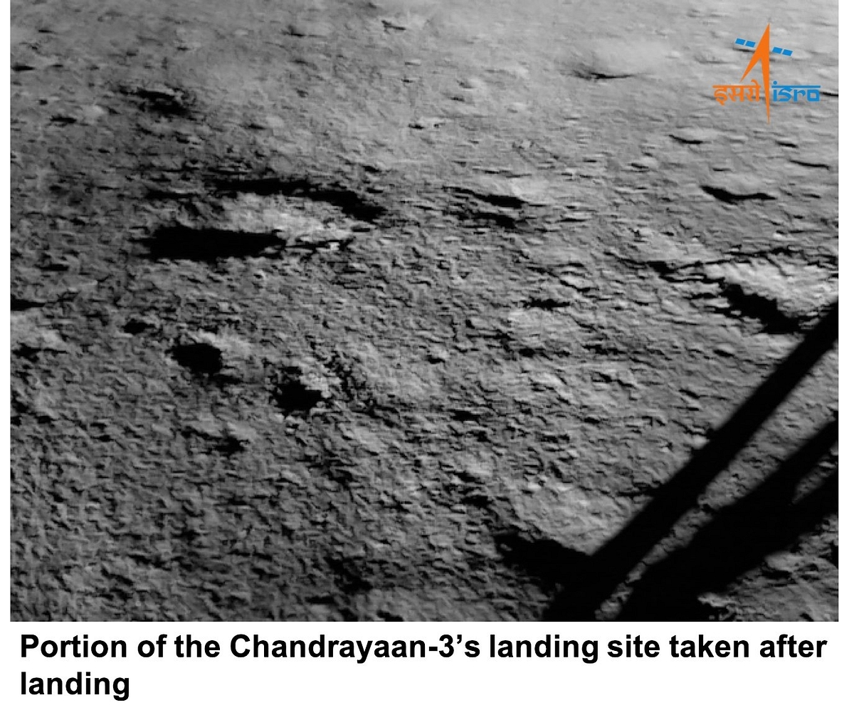 Chandrayaan-3 landing site imaged by the Vikram lander