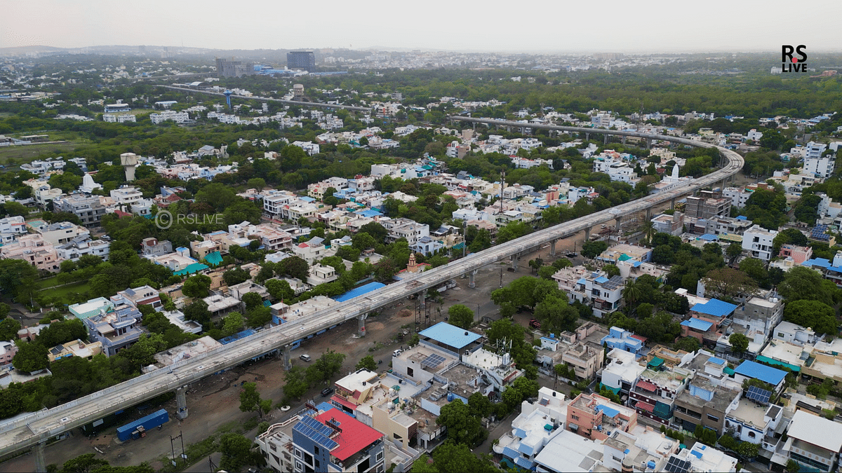 Metro corridor traversing through Bhopal's residential regions. (Source: RSLive)