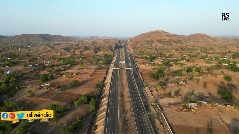 Views of the surrounding landscape while travelling on the expressway in Madhya Pradesh. (Source: RSLive/@rsliveIndia)