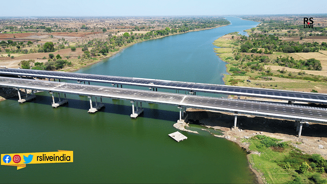 Snapshots of the completed MP stretch of the Delhi Mumbai Expressway. (Source: RSLive)