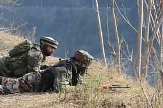 Indian security personnel during vigil (Getty Images)
