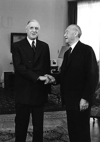 Charles de Gaulle and Konrad Adenauer