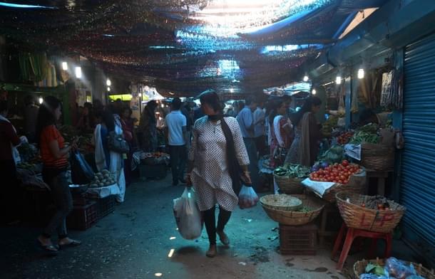 A scene of the curfew break in Dimapur. Source: AFP PHOTO / Caisii Mao