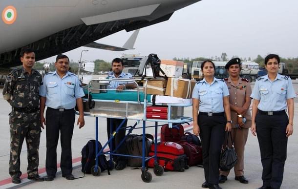 The Rapid Action Medical Team of the Indian Air Force. (Credits: Sitanshu Kar/Twitter)
