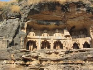 Gopachal Parvat – carvings of Jain tirthankaras