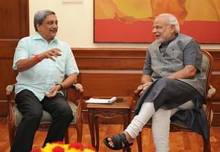 File image of late Manohar Parrikar with Prime Minister Modi
