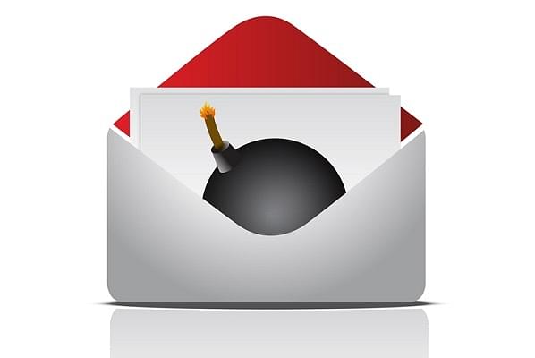 Envelope with a bomb