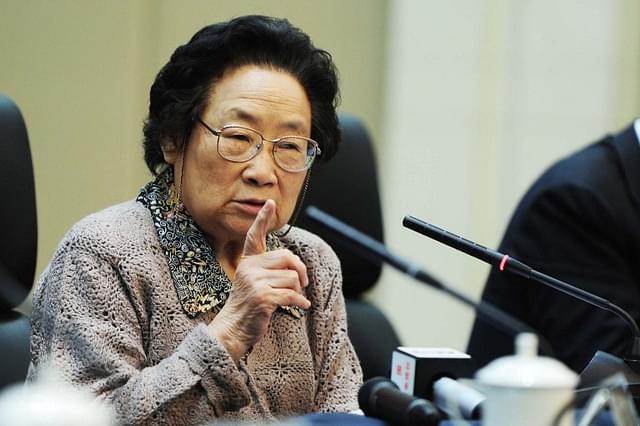 Tu Youyou, the first Chinese woman to win a Nobel prize for medicine. CHINA OUT AFP PHOTO