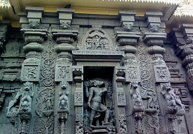 Lord Varaha stonecarved statue at Simhachalam temple.