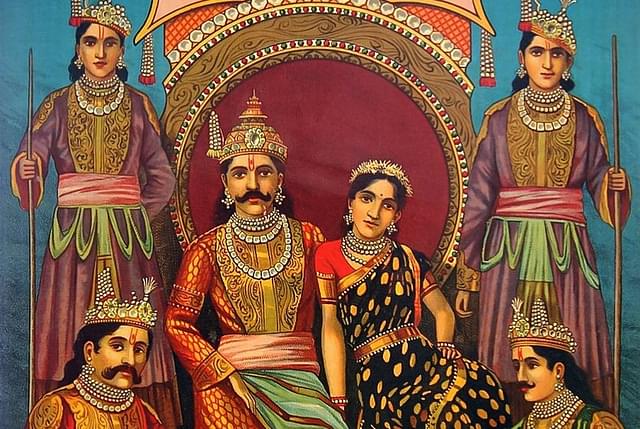 Raja Ravi Varma’s Draupadi and Pandavas
