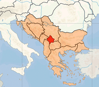 Location of Kosovo in the Balkan region (David Liuzzo/Wikimedia Commons)