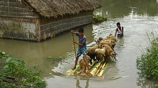 Floods in Morigaon, north-eastern Assam. (AFP PHOTO/ Biju BORO)