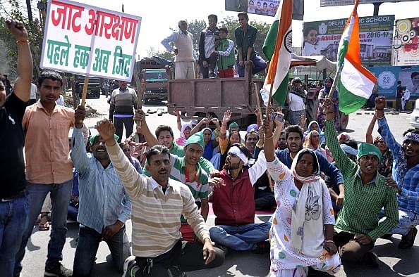Jats protesting to press for their demands for reservations/Getty Images