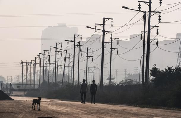 Power distribution lines.