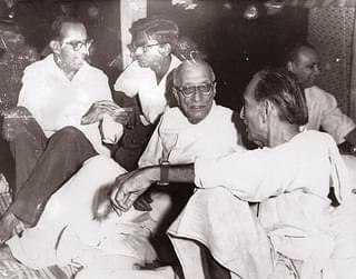 Masani, seen here at extreme left, with Rajaji (centre)