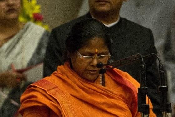 Niranjan Jyoti at the swearing-in ceremony.