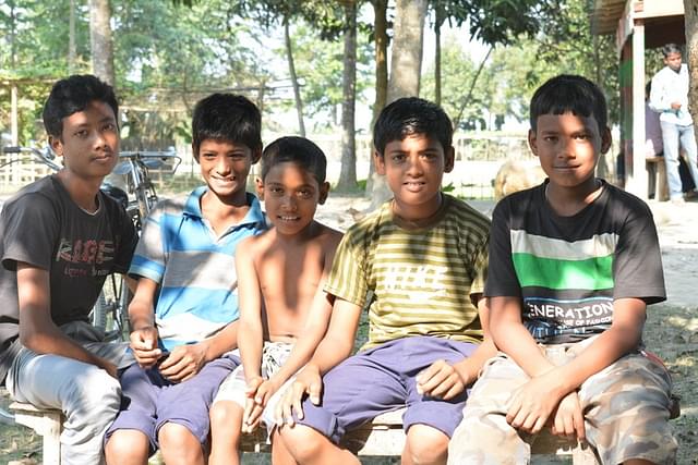 Children at Poatharkuti; all go to school under false idenities.