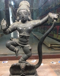 SOLD Brass Large Dancing Devi Statue with Her Hand Raised Wearing Cambodian  Crown & Necklace 51