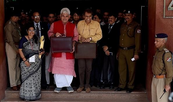 Prabhu and Manoj Sinha in 2015 budget