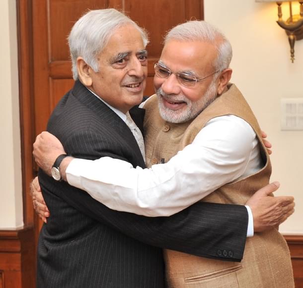 Mufti Mohammed Sayeed and PM Narendra Modi