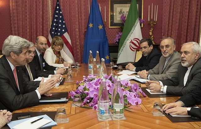 One of the many rounds of negotiations for the Iran nucear deal (BRIAN SNYDER/AFP/Getty Images)