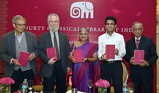 Sheldon Pollock: second from left; Murthy junior: second from right/Getty Images