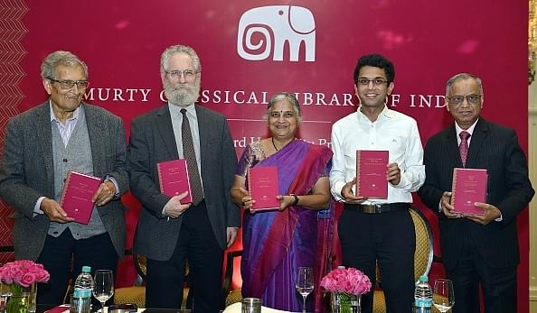Sheldon Pollock: second from left; Murthy junior: second from right/Getty Images