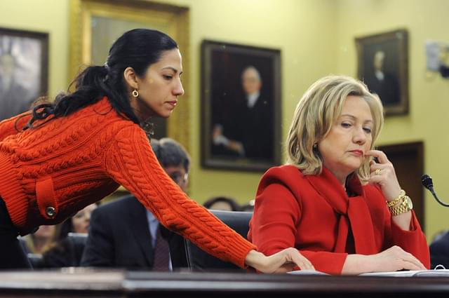 Huma Abedin with Hillary Clinton.
