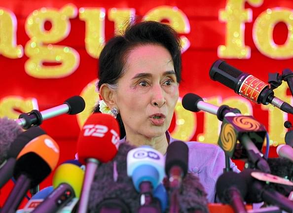 Aung San Suu Kyi (The Asahi Shimbun via Getty Images)
