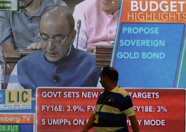 Arun Jaitley presenting Budget 2016 (PUNIT PARANJPE/AFP/Getty Images)