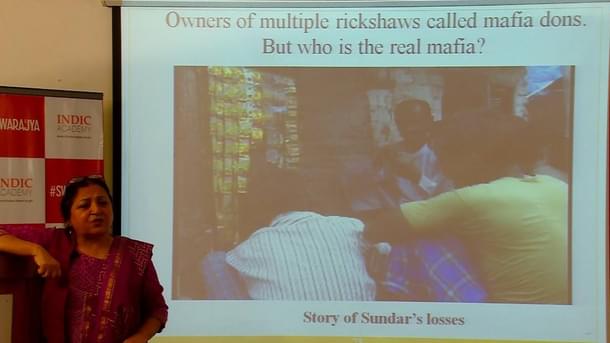 Madhu Kishwar during her presentation