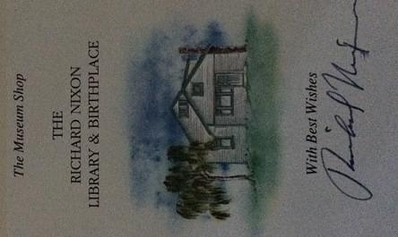 Nixon’s Signed Book