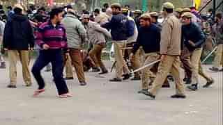 Students getting beaten in NIT Srinagar