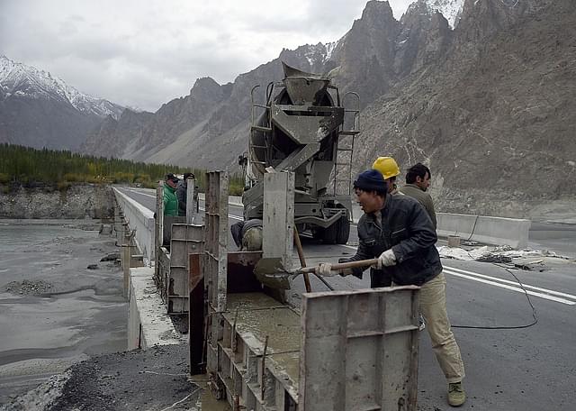 
Chinese labourers work on the Karakoram highway, in Gulmit village of 
Hunza valley in northern Pakistan.(Photo credits- AFP/Getty Images)

